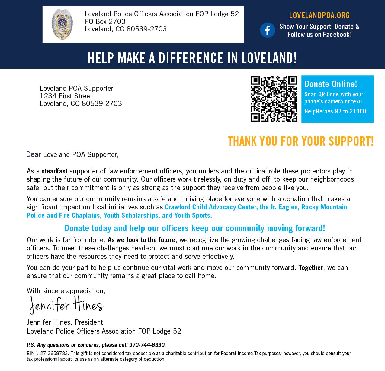 Donation Letter